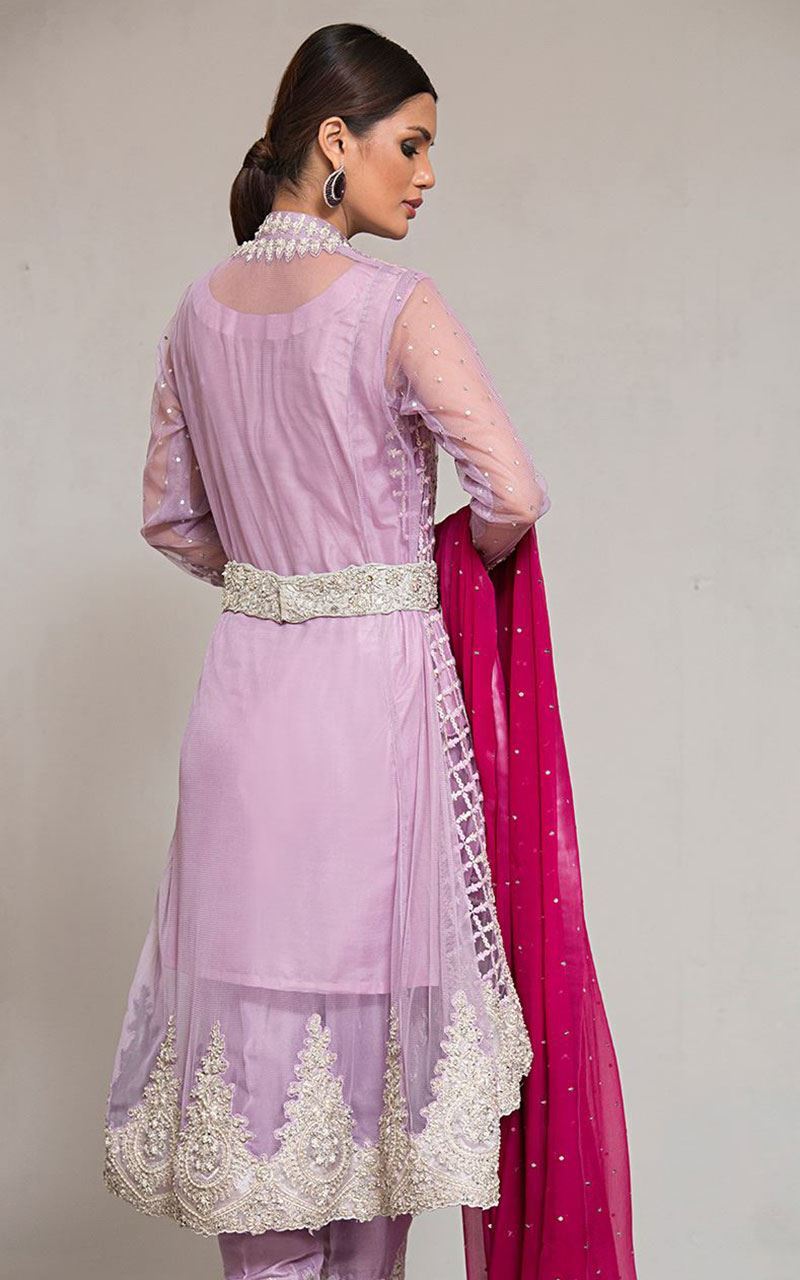Lilac peplum dress