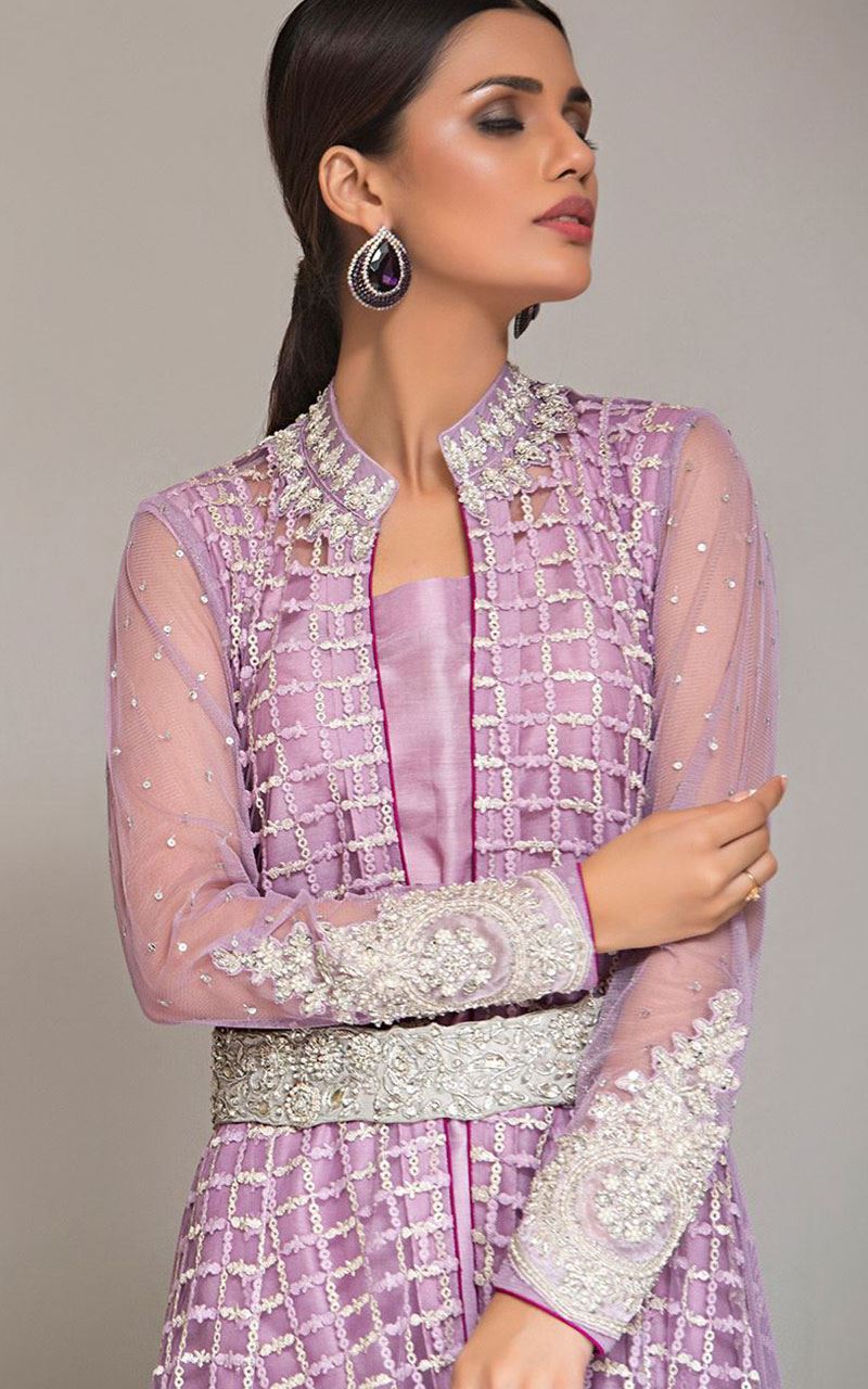 Lilac peplum dress