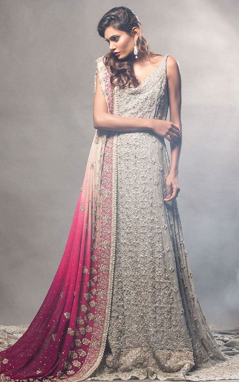 Grey Gown Habutai Silk Gown Design by Label Manasi at Pernia's Pop Up Shop  2024