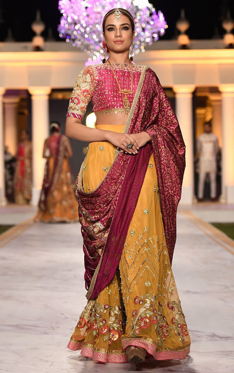 Picture of Yellow Net Gharara
